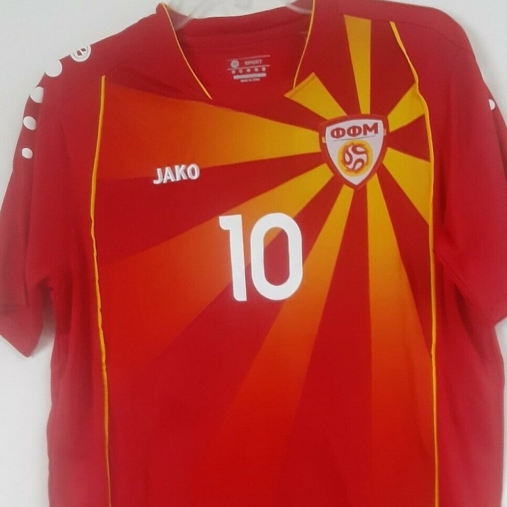 Jako brand NORTH MACEDONIA GORAN PANDEV Nat'lTeam Men's JERSEY. Size M,L,XL New